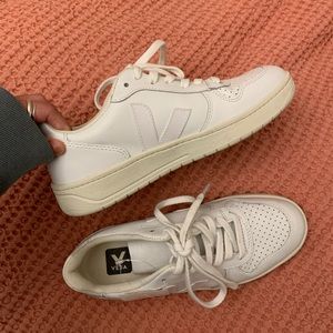 Veja V-10 Leather Sneaker - Size 5